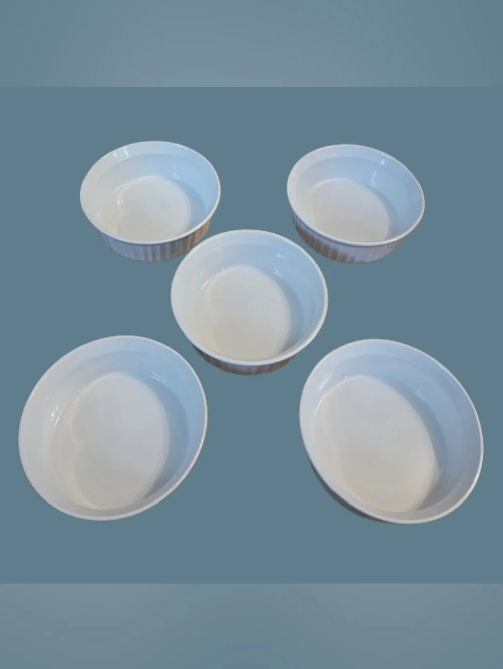 *CorningWare 24oz Round French White Casserole Dishes Set Of 7